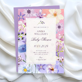 Flowers baby shower kaart