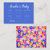  Flowers Baby voorspellingen spel Informatiekaartje (Voorkant / Achterkant)