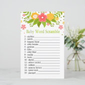 Flowers Baby word scramble game (Staand voorkant)
