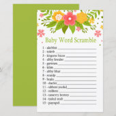 Flowers Baby word scramble game (Voorkant / Achterkant)