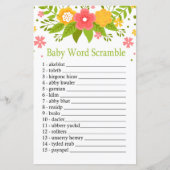 Flowers Baby word scramble game (Voorkant)