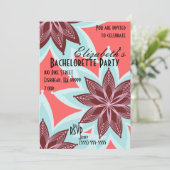 Flowers Bachelorette Party Invitation Kaart (Staand voorkant)