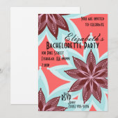 Flowers Bachelorette Party Invitation Kaart (Voorkant / Achterkant)