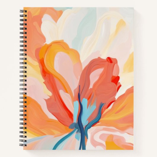 Flowers backgrounds abstract painting notitieboek (Voorkant)