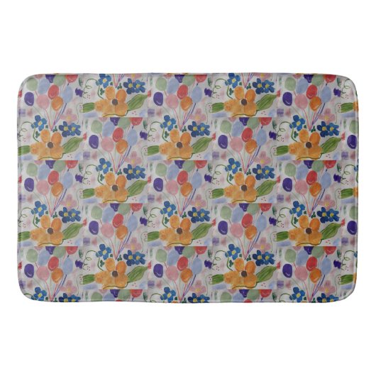 Flowers & Balloons Bath Mat (Voorkant)