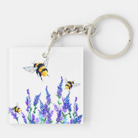 Flowers & Bees Keychain Spring (Achterkant)