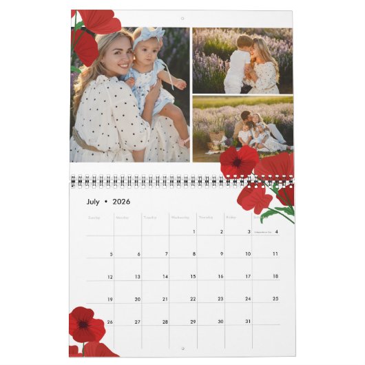 Flowers Berries & Greenery Photo Collage Kalender (Jul 2026)