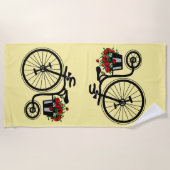 Flowers Bike Beach Towel - Uw kleur Strandlaken (Voorkant)