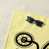 Flowers Bike Beach Towel - Uw kleur Strandlaken (In situ)