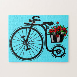 Flowers Bike Jigzaag Puzzle Gift Legpuzzel