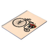 Flowers Bike Notitieboek - Uw kleur - Tekst (Linkerzijde)