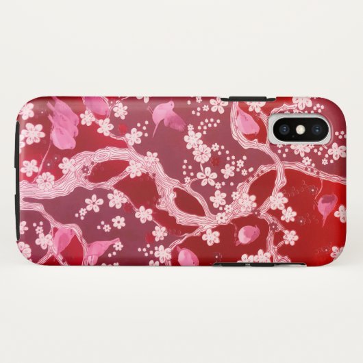 Flowers Bird Cherry Blossom Blush Pink Case-Mate iPhone Case (Achterkant (horizontaal))