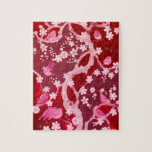 Flowers Bird Cherry Blossom Blush Pink Legpuzzel