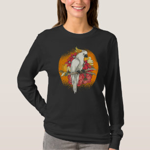 Flowers Bird Tropical Animal Birding Parrot T-shirt