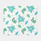 Flowers Birds Pattern Fleece Deken (Voorkant (Horizontaal))