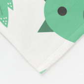 Flowers Birds Pattern Fleece Deken (Hoek)