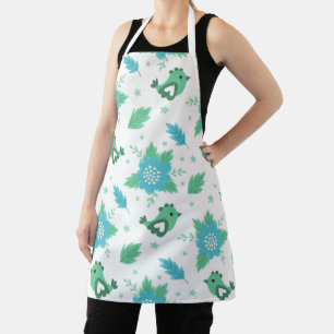 Flowers Birds Pattern Schort