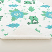 Flowers Birds Pattern Sherpa Deken (3/4)