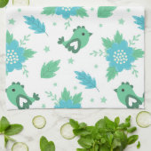 Flowers Birds Pattern Theedoek (Gevouwen)