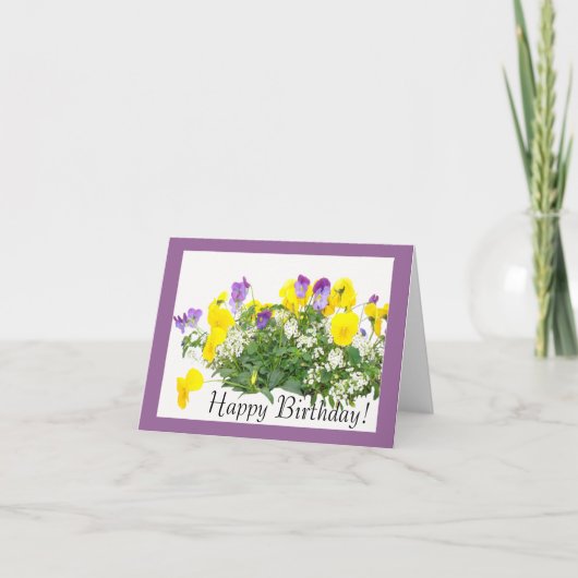 Flowers Birthday Card Kaart (Voorkant)
