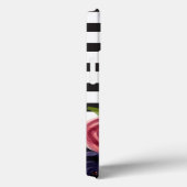 Flowers Black White Striped Personated Case-Mate iPhone Case (Achterkant / Rechts)