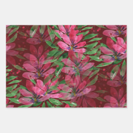 Flowers Bloom Original Art Work Waterverf Inpakpapier Vel