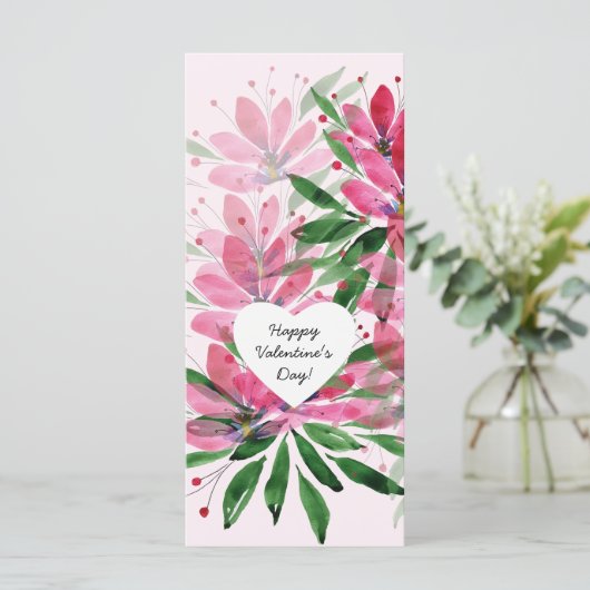 Flowers Bloom Original Art Work Waterverf Kaart (Staand voorkant)