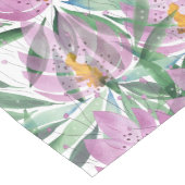 Flowers Bloom Violet Lotus Waterverf Art Lange Tafelloper (Hoek)