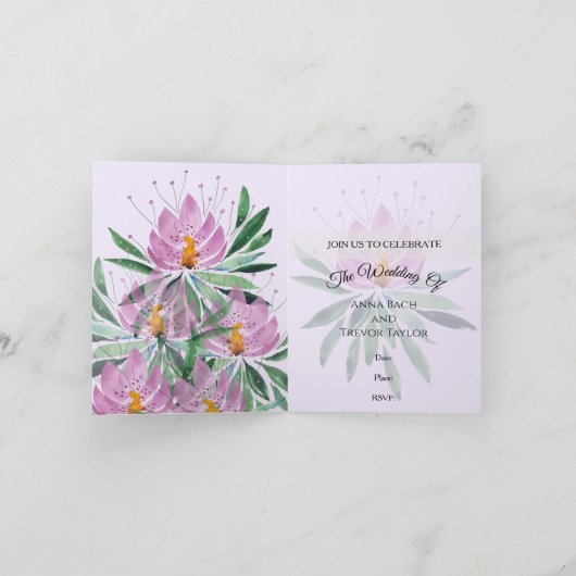 Flowers Bloom Violet Original Art Work Waterverf (Binnen)