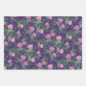 Flowers Bloom Violet Original Art Work Waterverf Inpakpapier Vel (Voorkant 2)