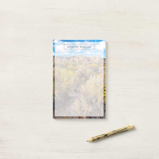 Flowers | Blooming Sagebrush California Post-it® Notes (Op bureau)