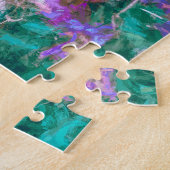 Flowers Blue Bougainvillea Waterverf Floral Legpuzzel (Zijkant)