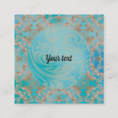 flowers blue informatiekaartje (Voorkant)