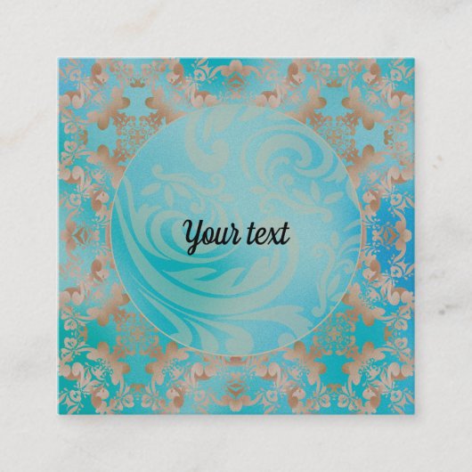 flowers blue informatiekaartje (Voorkant)