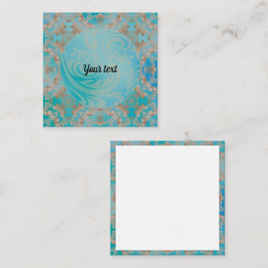 flowers blue informatiekaartje (Voorkant / Achterkant)