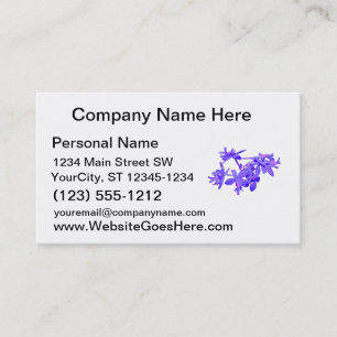 Flowers Blue Tinted Ground Orchid Visitekaartje