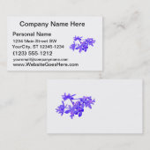 Flowers Blue Tinted Ground Orchid Visitekaartje (Voorkant / Achterkant)