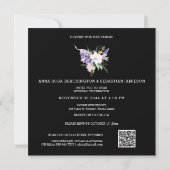 *~*Flowers Boho AR15 QR RSVP Wedding Kaart (Achterkant)