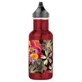 Flowers Boho Floral Bold Pattern - Gold Pink Rose Waterfles (Rechts)