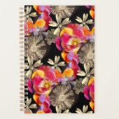 Flowers Boho Floral Bold Pattern - Roze grijze Roo Planner (Voorkant)