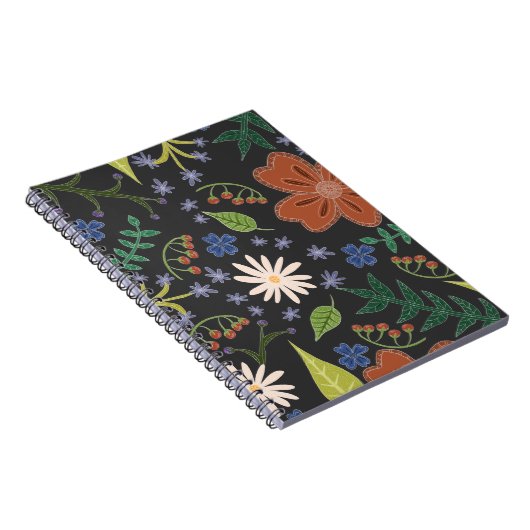 Flowers Boho Indie Hippie Notitieboek (Rechterzijde)