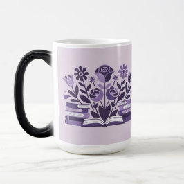 Flowers Books Book Lovers Morphing Mug Magische Mok