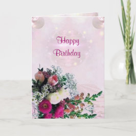Flowers Bouquet Birthday Kaart
