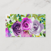 Flowers Bouquet Florist Visitekaartje (Achterkant)