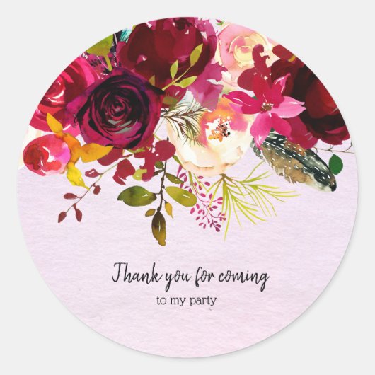 Flowers bouquet for all occassions ronde sticker (Voorkant)