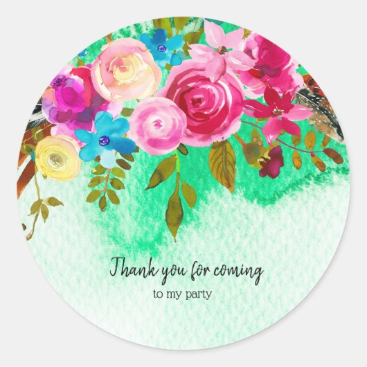 Flowers bouquet for all occassions ronde sticker (Voorkant)