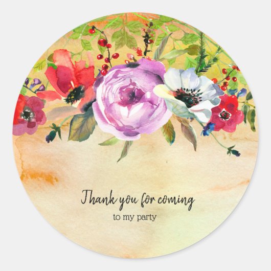Flowers bouquet for all occassions ronde sticker (Voorkant)