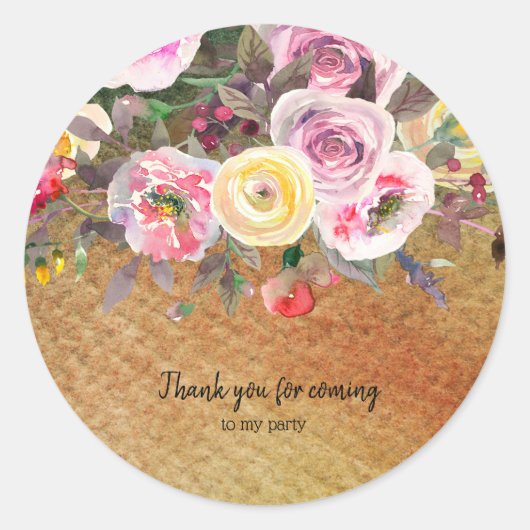 Flowers bouquet for all occassions ronde sticker (Voorkant)