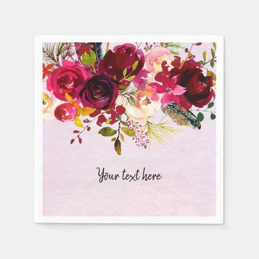 Flowers bouquet for all occassions servetten (Voorkant)