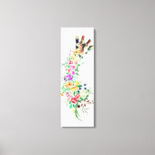 Flowers Bouquet Giraffe Canvas Print - schilderen (Voorkant)